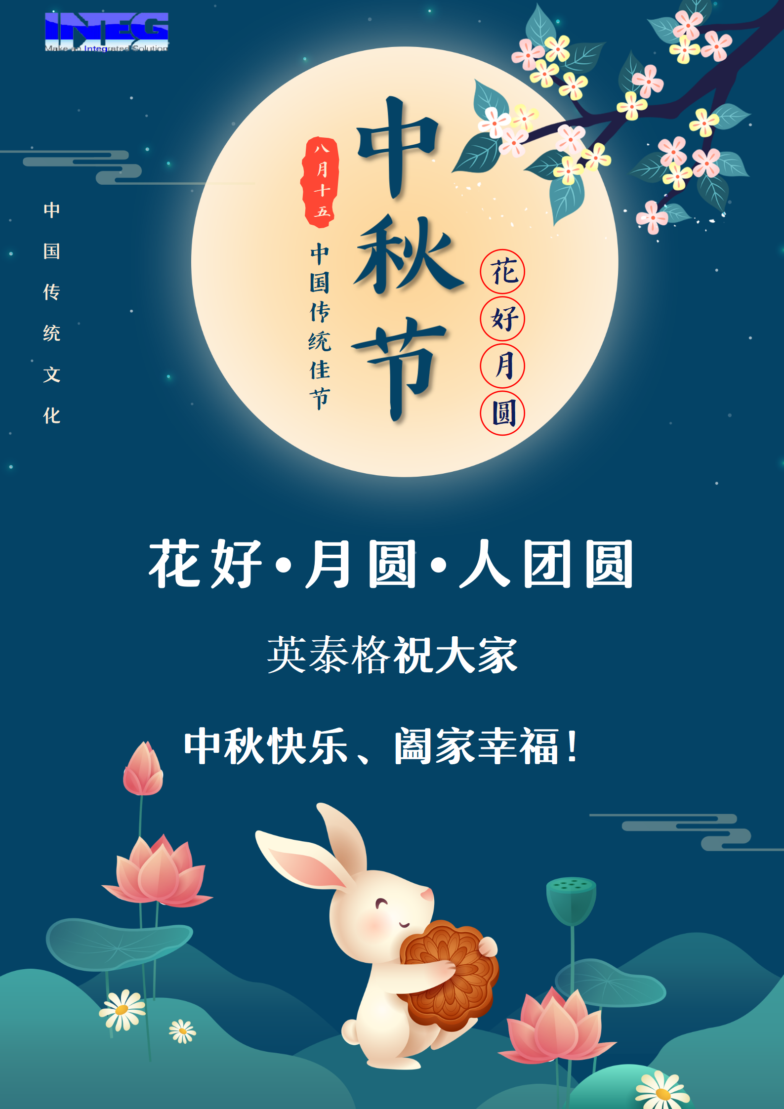 英泰格祝大家中秋節(jié)快樂！